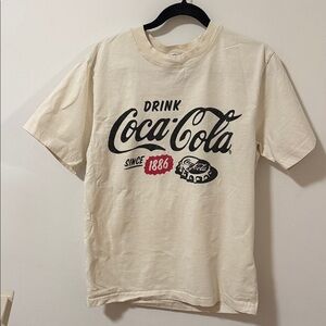Coca-Cola Vintage Cream T-Shirt with Black Logo